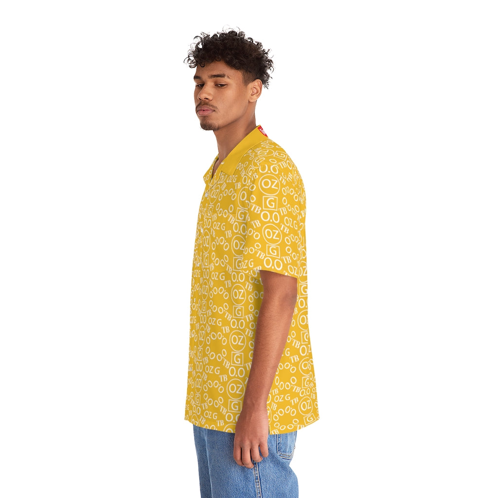 Yellow Triple Beam Men's Hawaiian Shirt