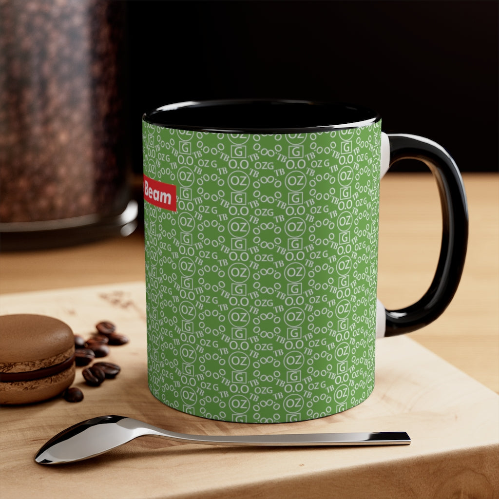 Green Triple Beam Accent Mug