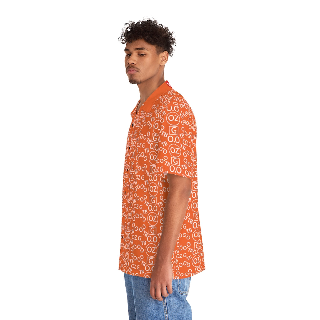 Orange Triple Beam Men's Hawaiian Shirt