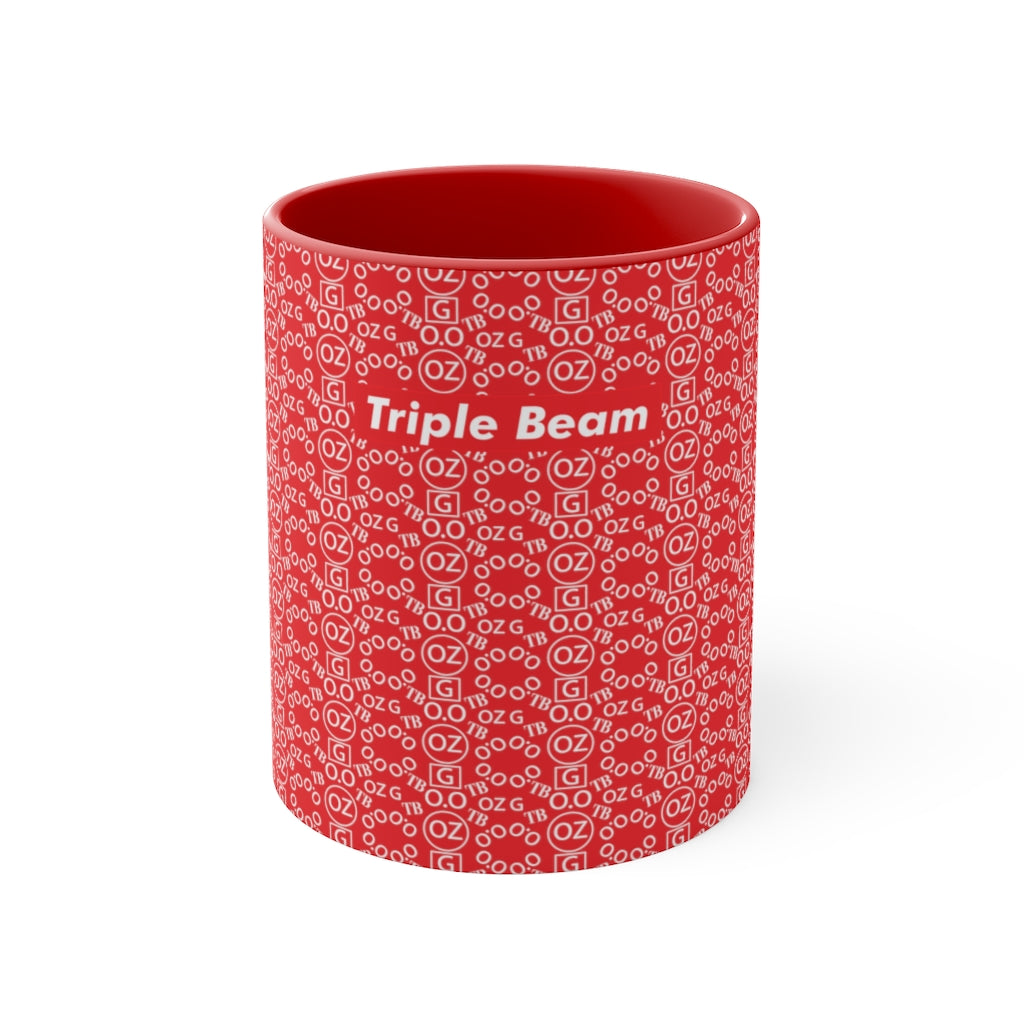 Red Triple Beam Accent Mug