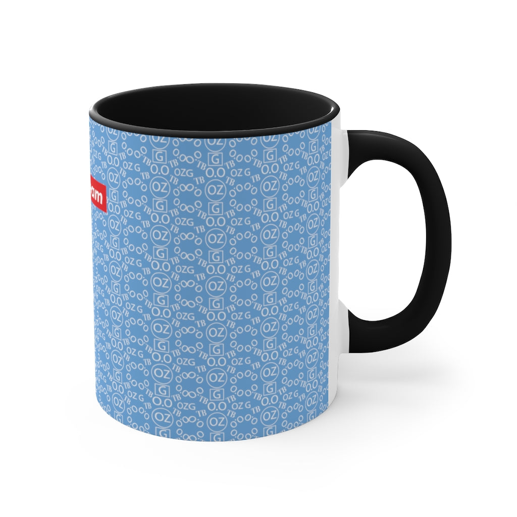 Light Blue Triple Beam Accent Mug