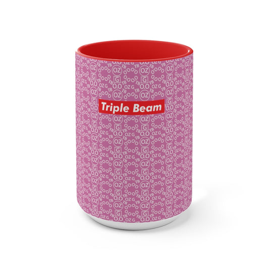 Light Pink Triple Beam Accent Mug