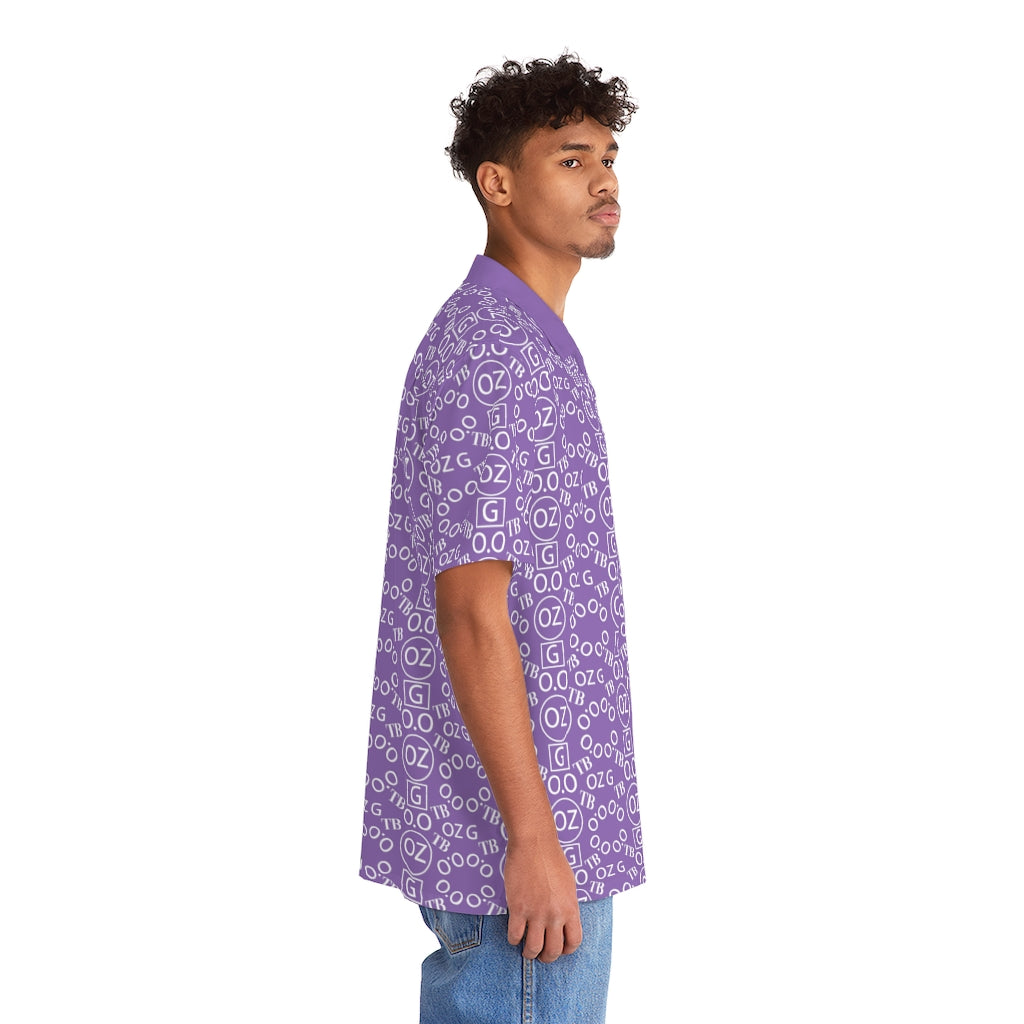 Light Purple Triple Beam Men's Hawaiian Shirt