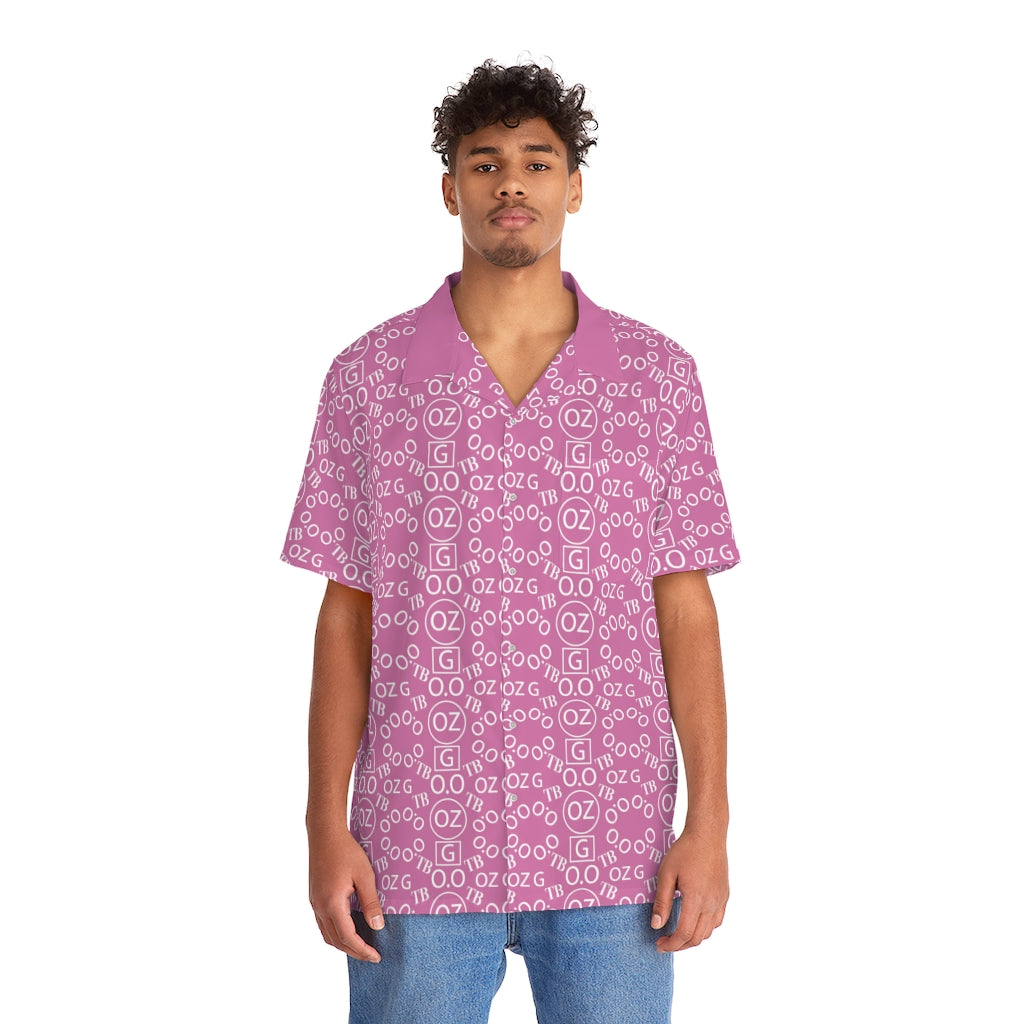 Light Pink Triple Beam Men's Hawaiian Shirt