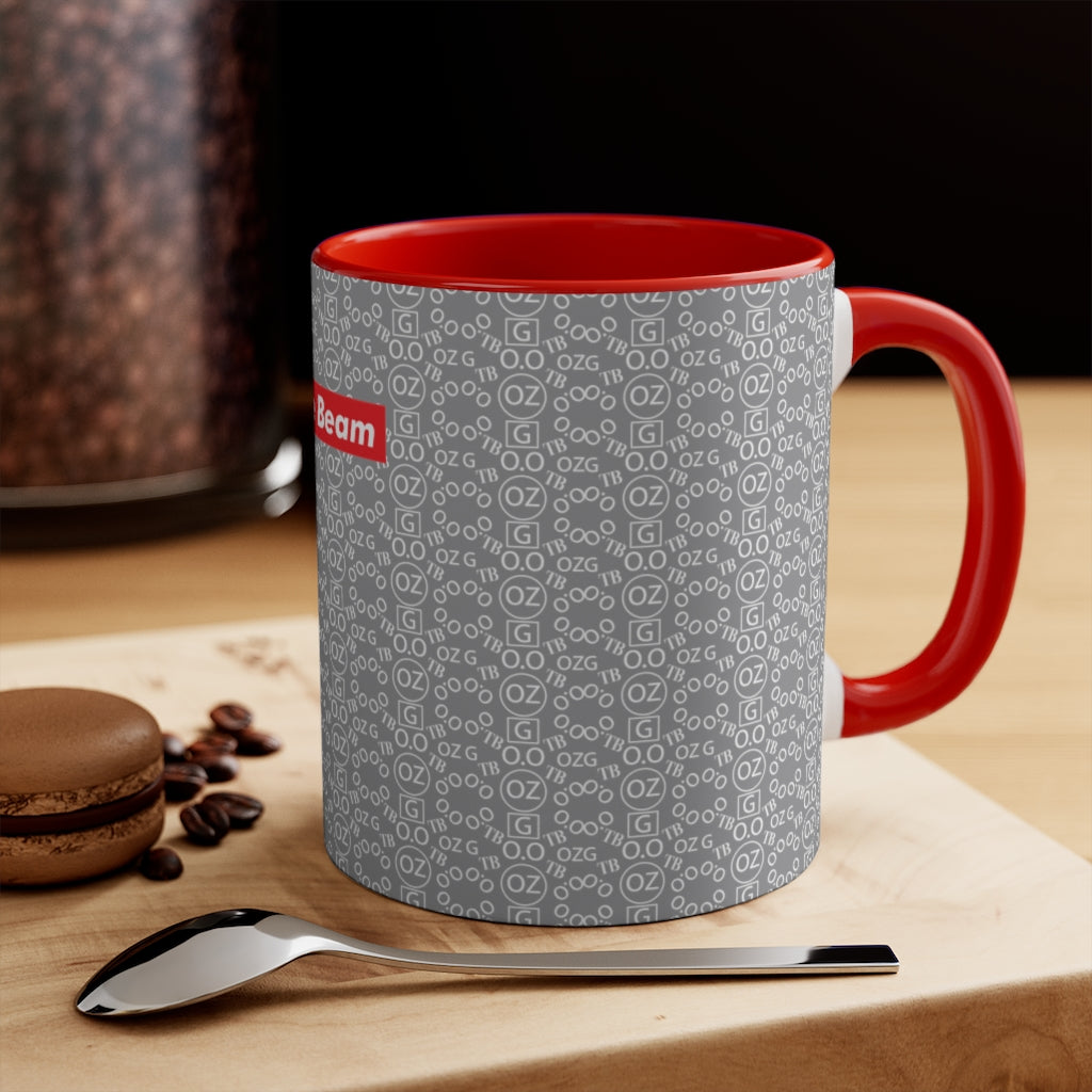 Grey Triple Beam Accent Mug