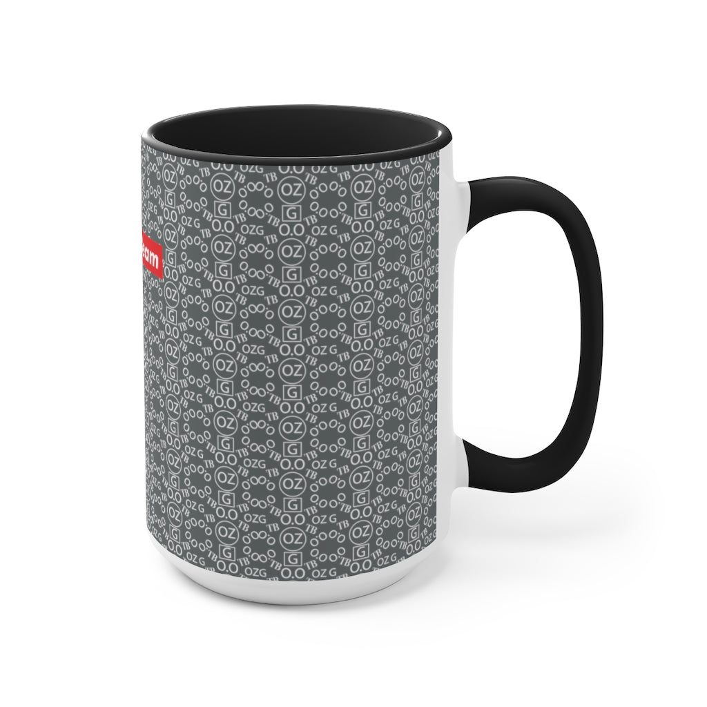 Dark Grey Triple Beam Accent Mug