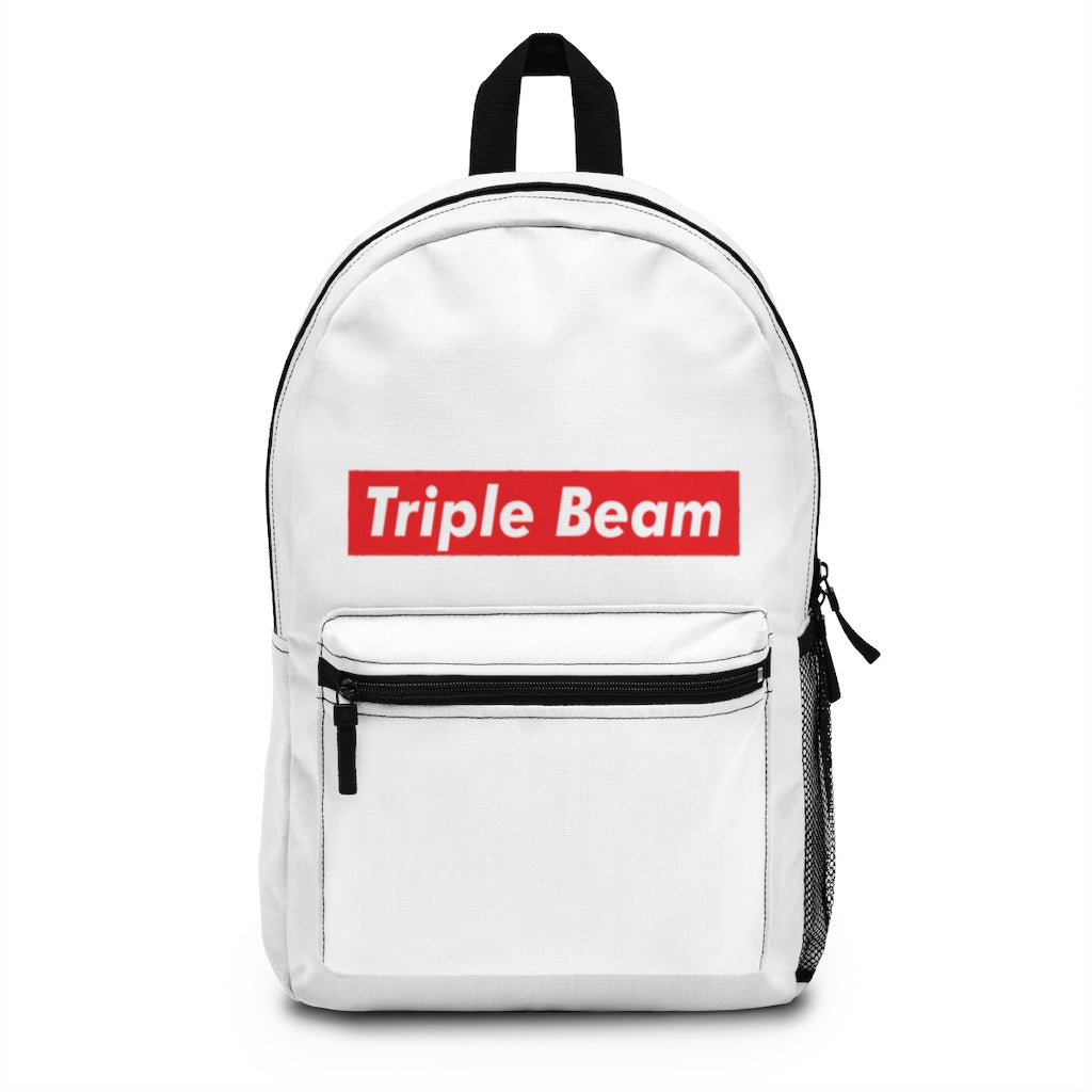 White Triple Beam Backpack