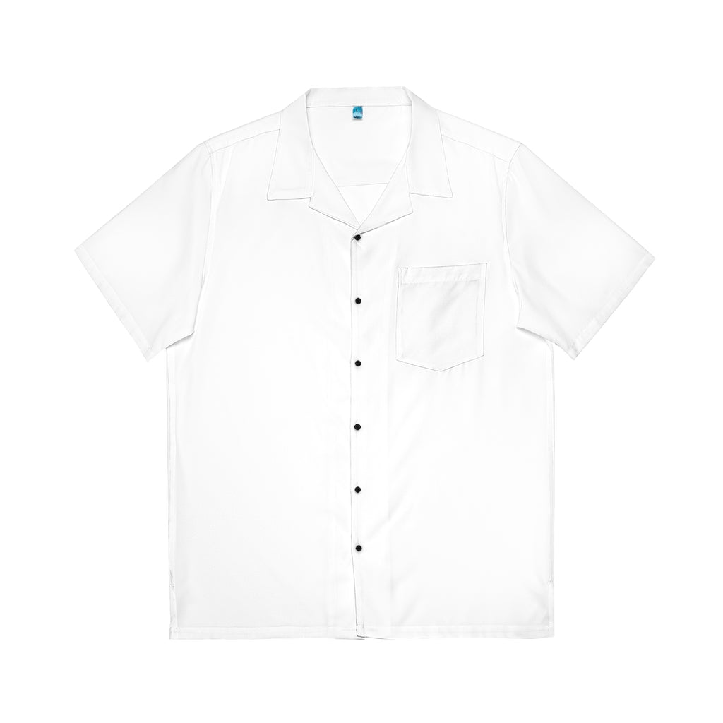 White Triple Beam Men's Hawaiian Shirt