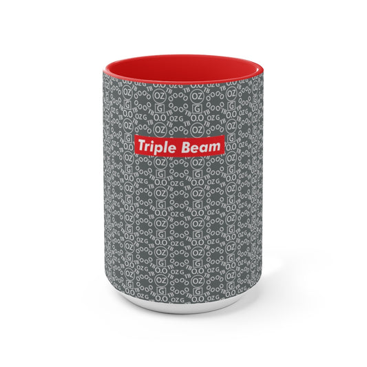 Dark Grey Triple Beam Accent Mug