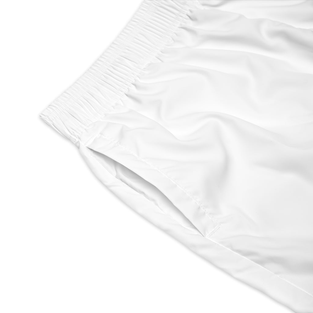 White Triple Beam Men's Jogger Shorts