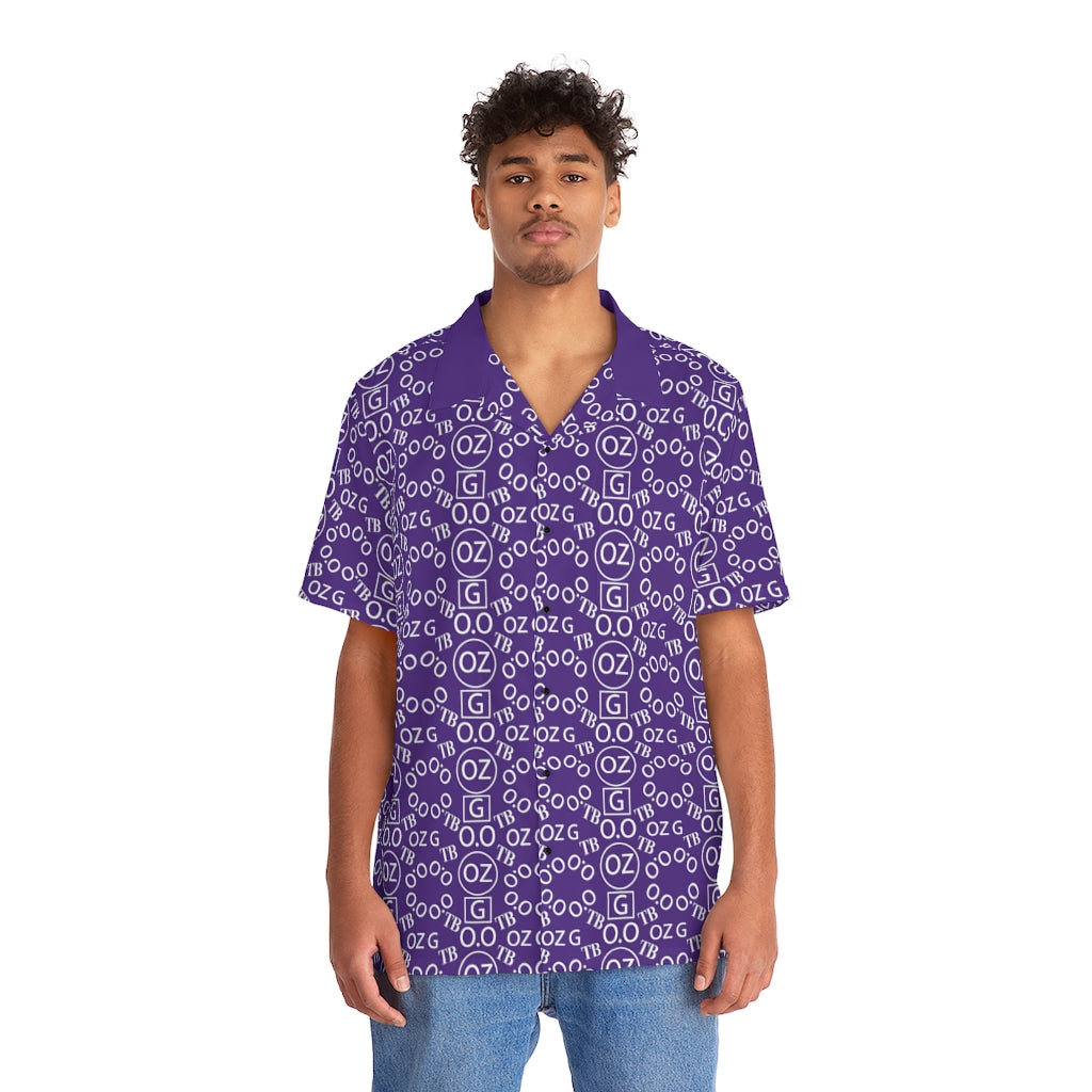 Purple Triple Beam Men's Hawaiian Shirt