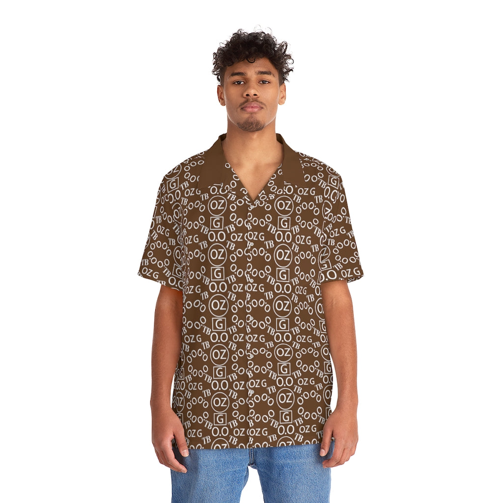 Brown Triple Beam Men's Hawaiian Shirt