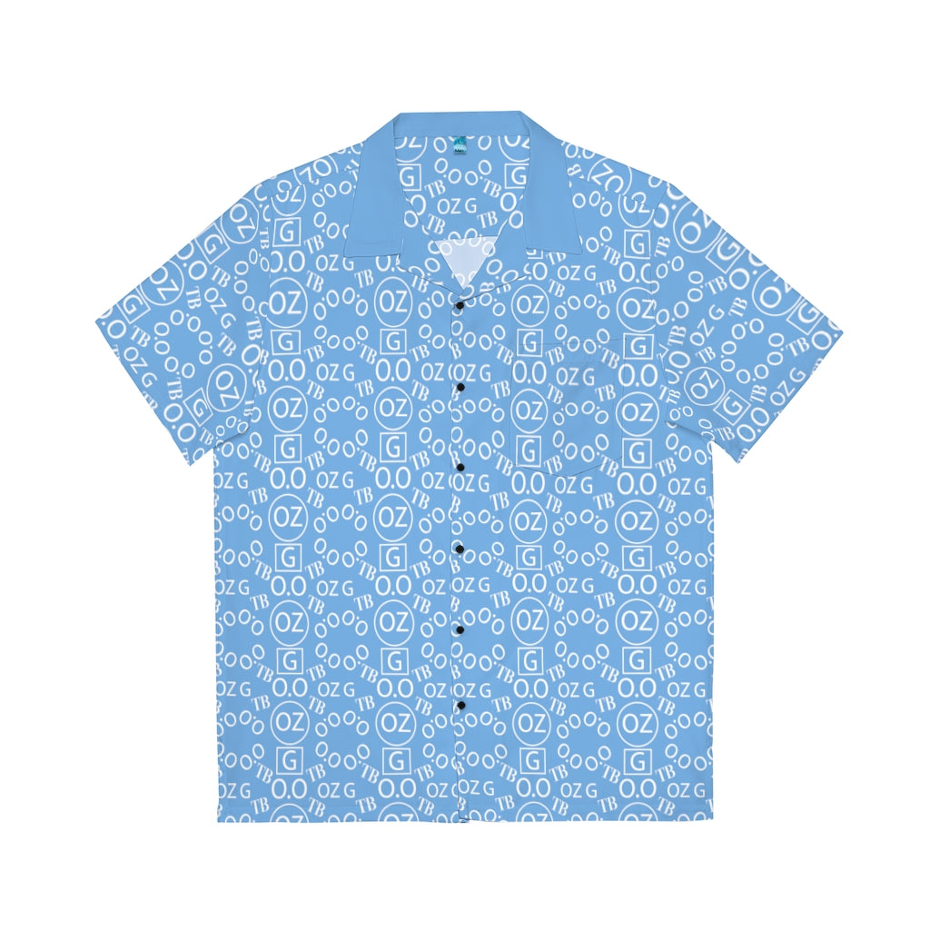 Light Blue Triple Beam Men's Hawaiian Shirt