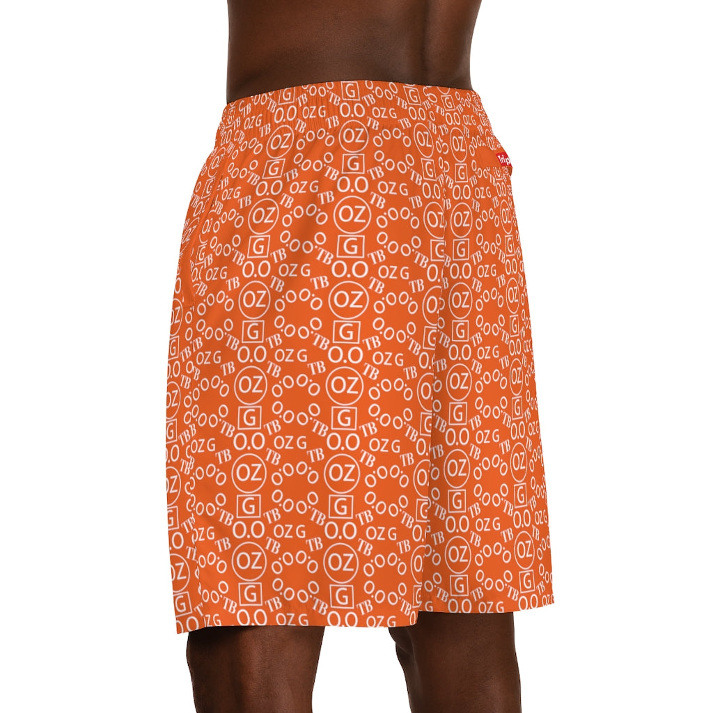 Orange Triple Beam Men's Jogger Shorts