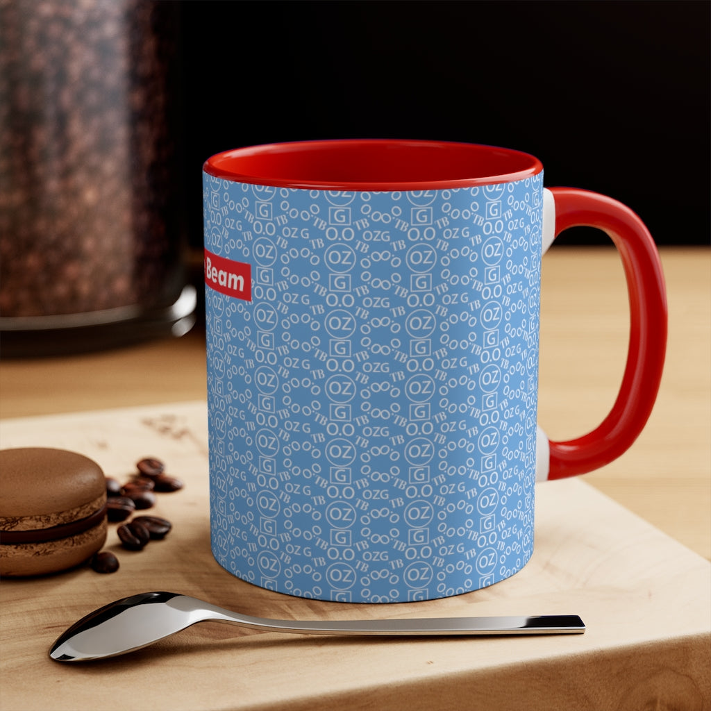 Light Blue Triple Beam Accent Mug