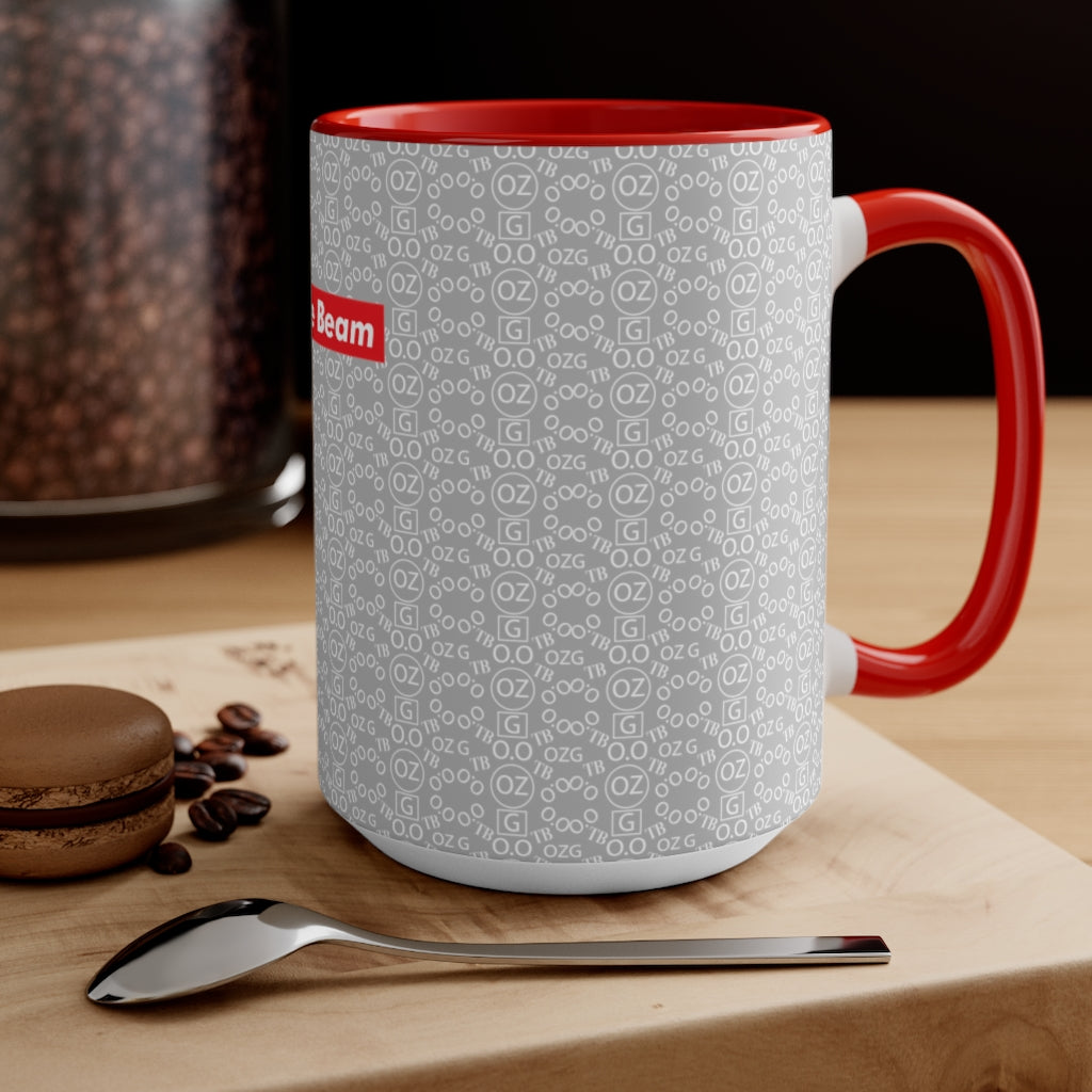 Light Grey Triple Beam Accent Mug