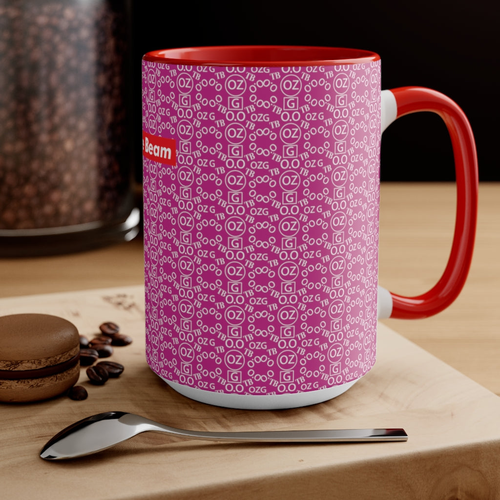 Pink Triple Beam Accent Mug