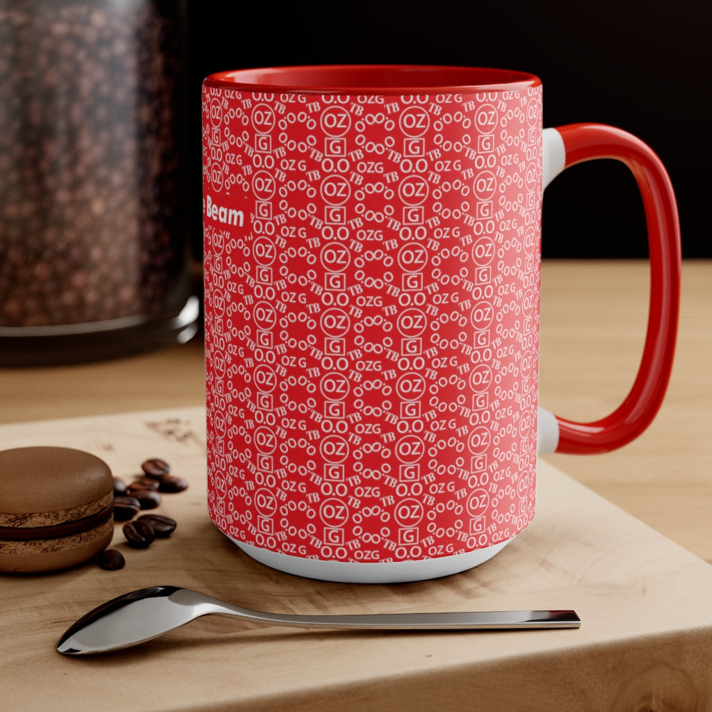 Red Triple Beam Accent Mug