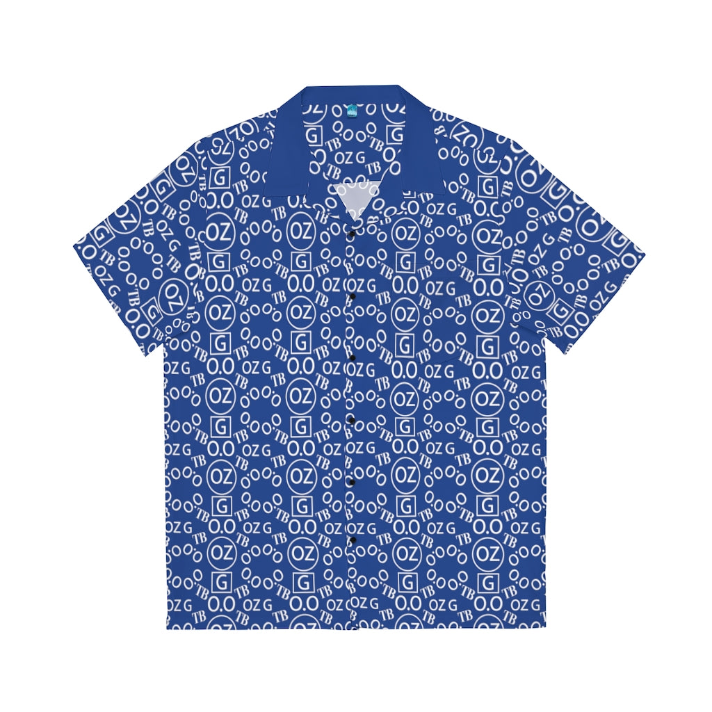 Dark Blue Triple Beam Men's Hawaiian Shirt