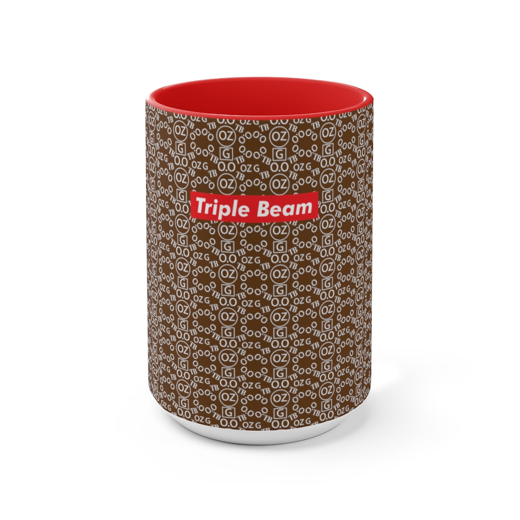 Brown Triple Beam Accent Mug