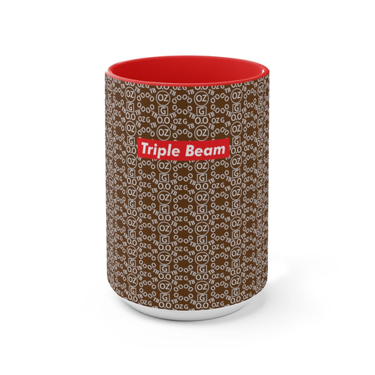 Brown Triple Beam Accent Mug