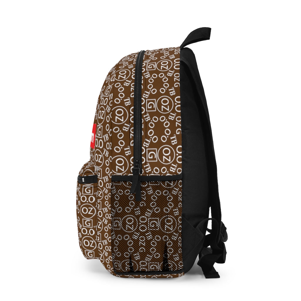 Brown Triple Beam Backpack