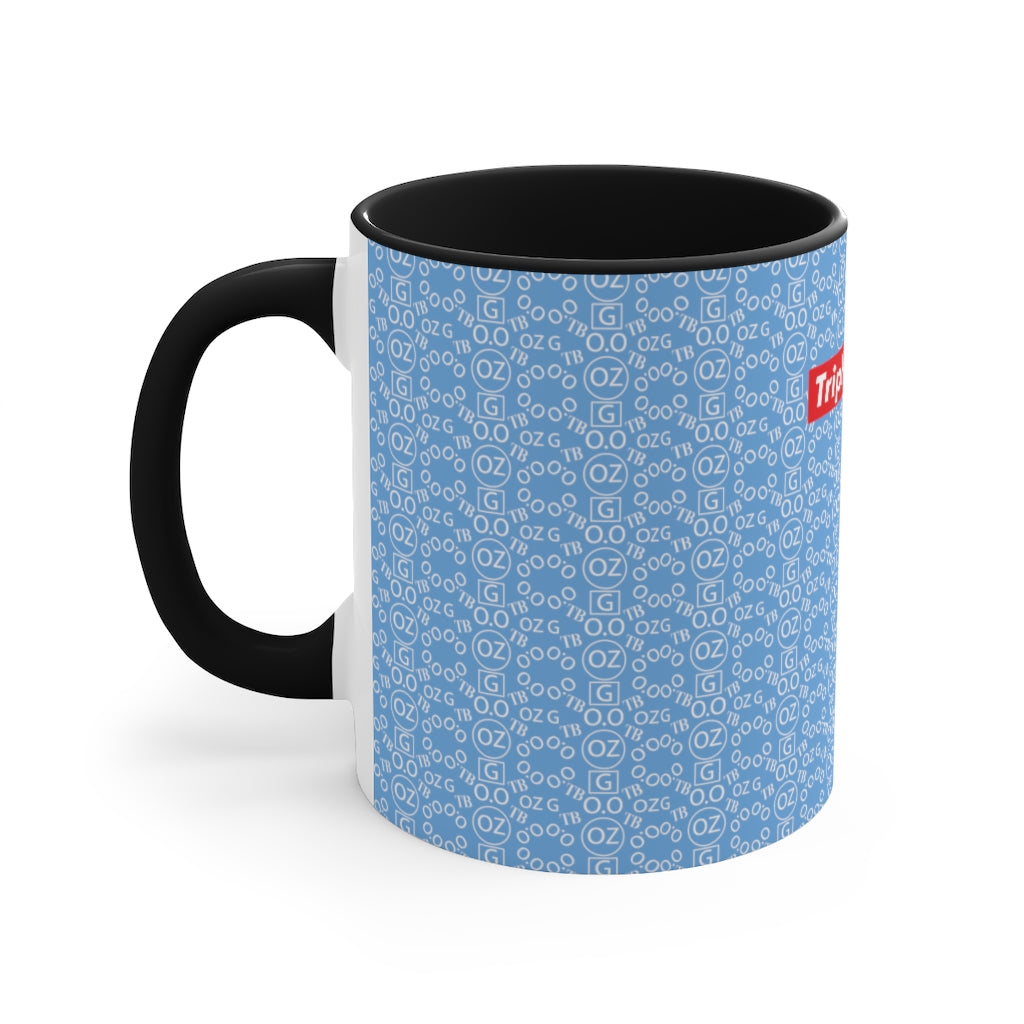 Light Blue Triple Beam Accent Mug