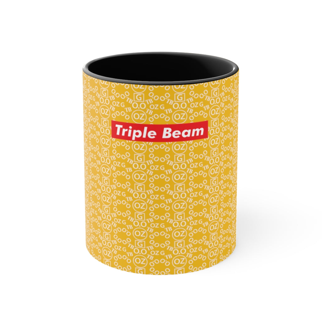 Yellow Triple Beam Accent Mug