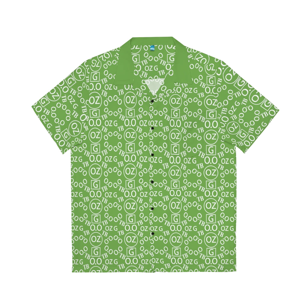 Green Triple Beam Men's Hawaiian Shirt