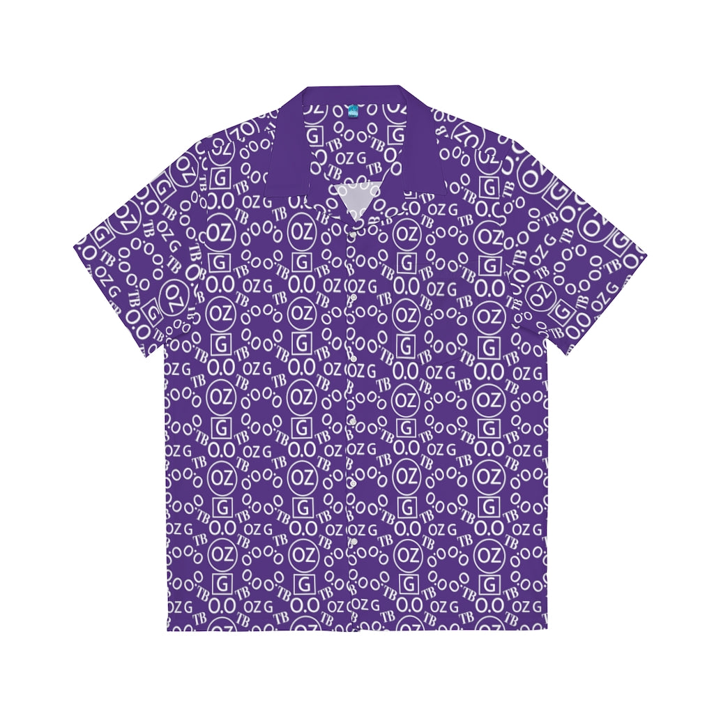 Purple Triple Beam Men's Hawaiian Shirt