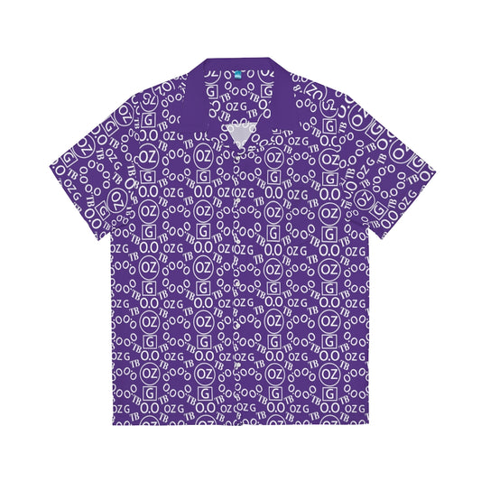 Purple Triple Beam Men's Hawaiian Shirt