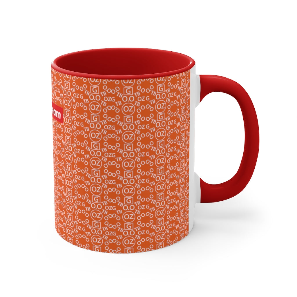 Orange Triple Beam Accent Mug