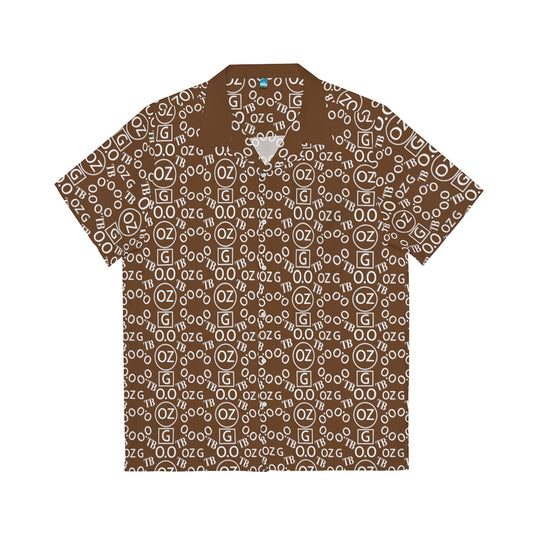 Brown Triple Beam Men's Hawaiian Shirt