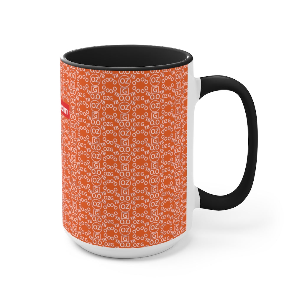 Orange Triple Beam Accent Mug