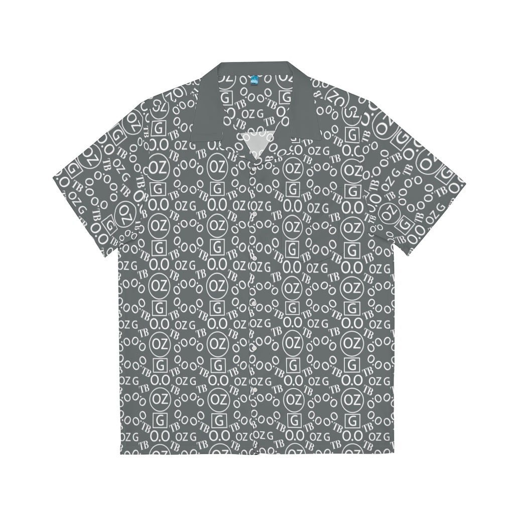 Dark Grey Triple Beam Men's Hawaiian Shirt