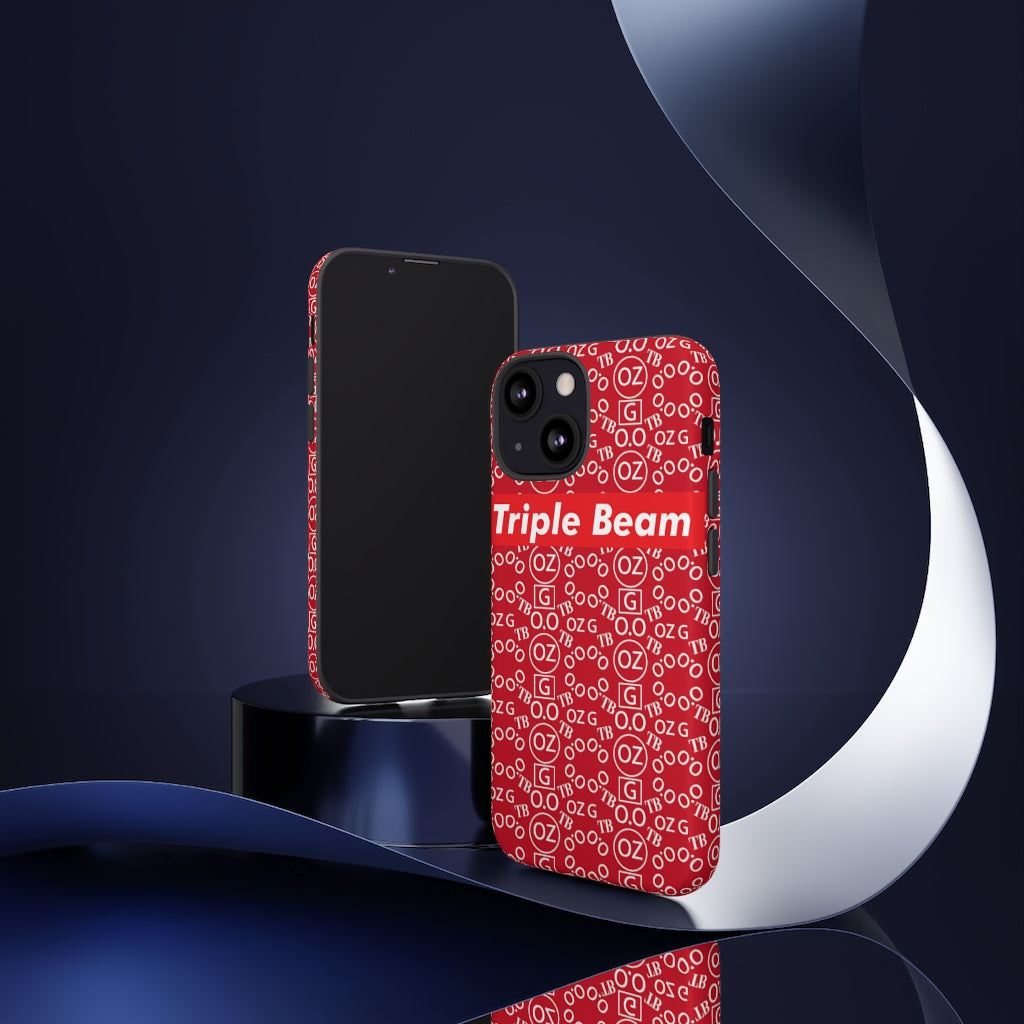 Dark Red Triple Beam Tough Cases