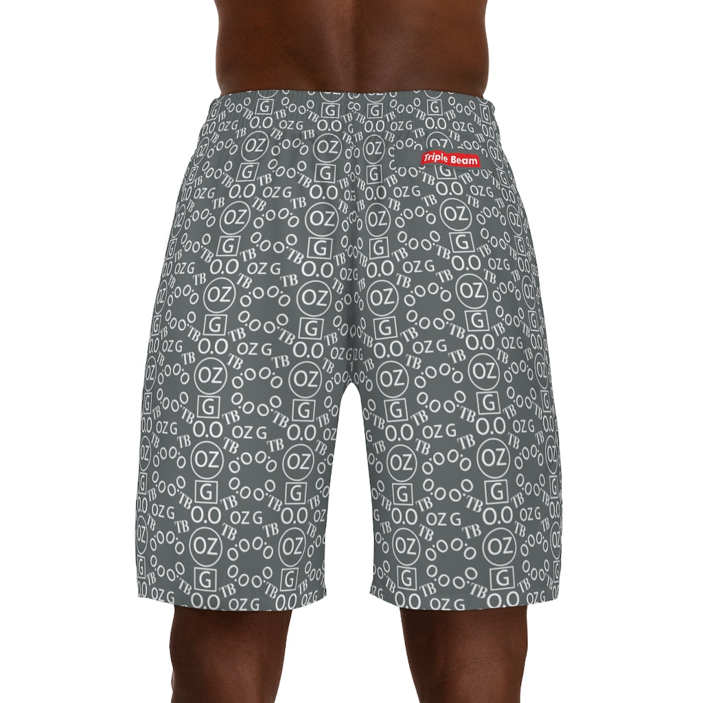 Dark Grey Triple Beam Men's Jogger Shorts