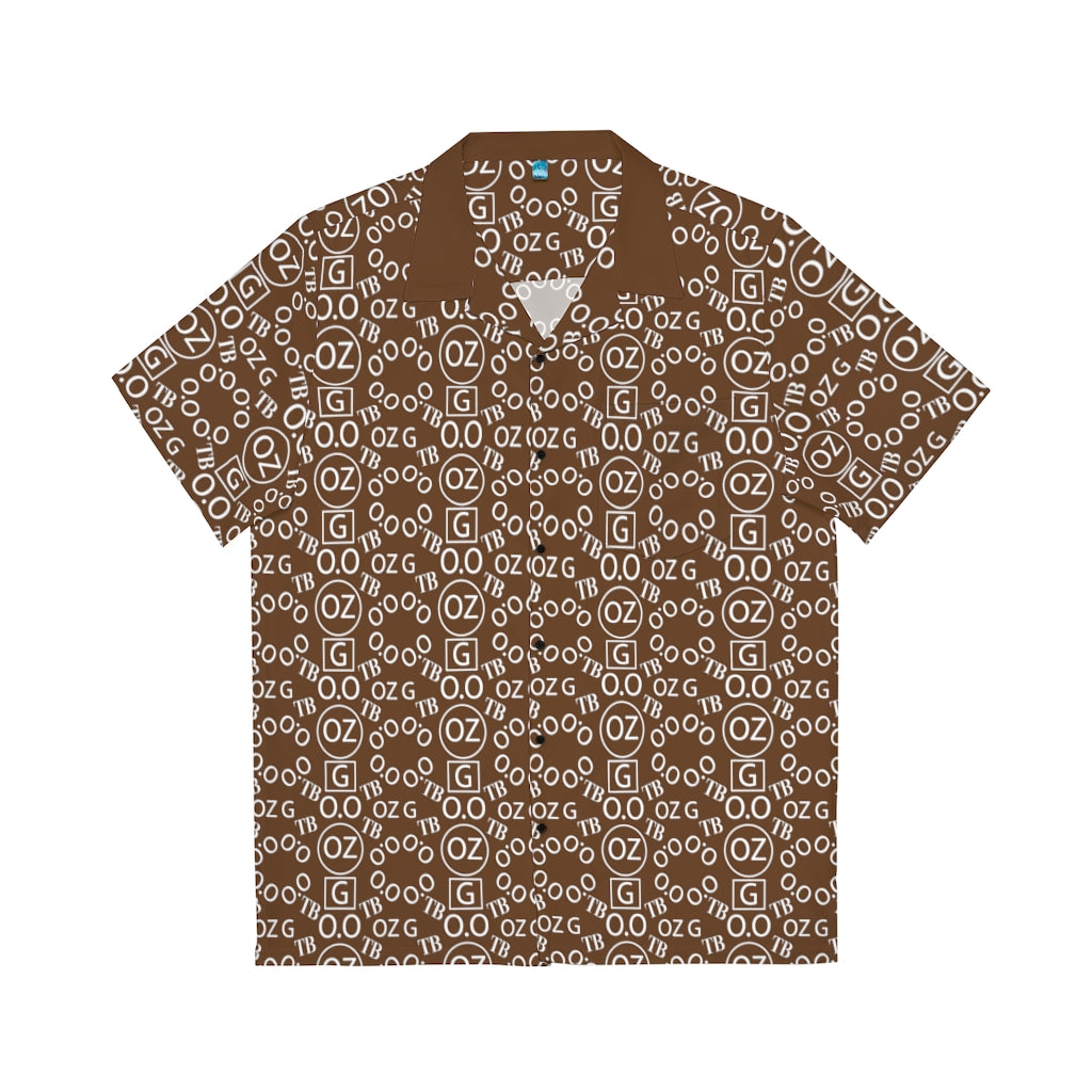 Brown Triple Beam Men's Hawaiian Shirt