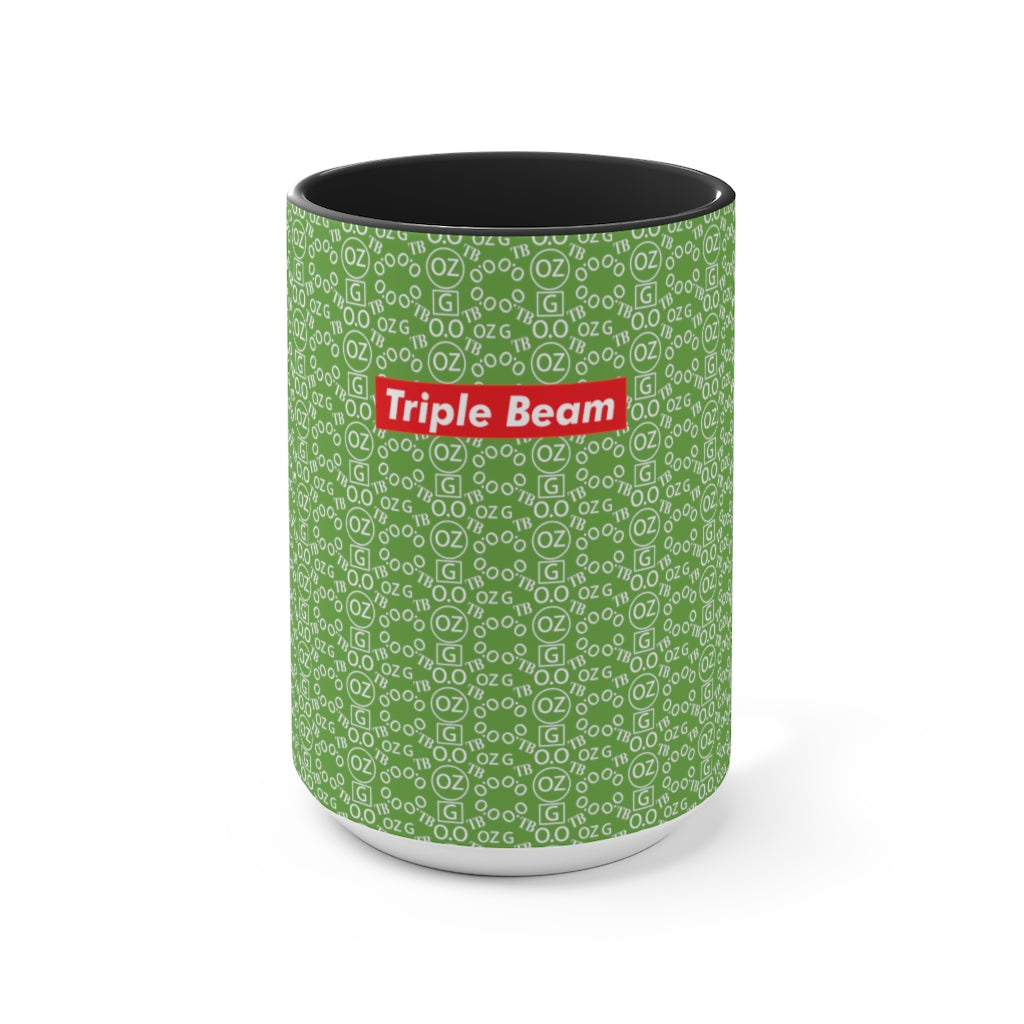 Green Triple Beam Accent Mug