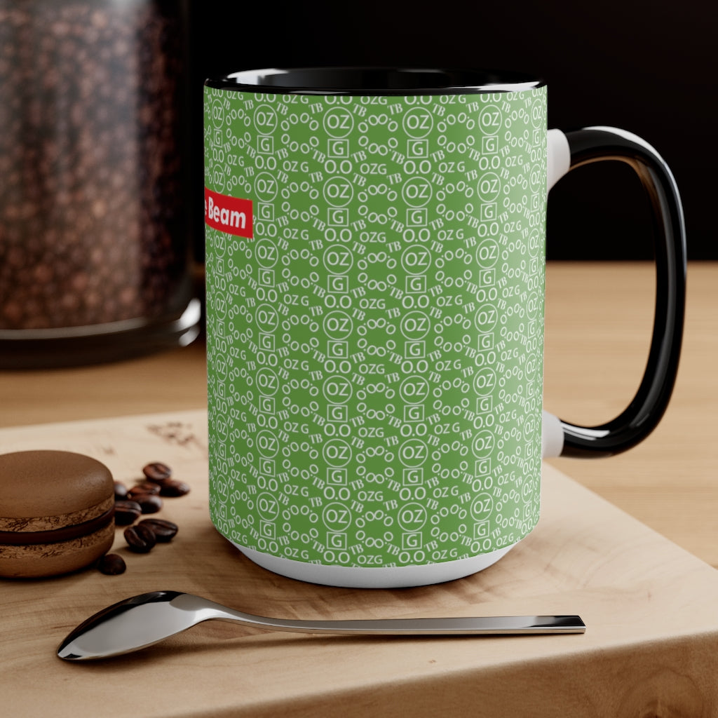 Green Triple Beam Accent Mug