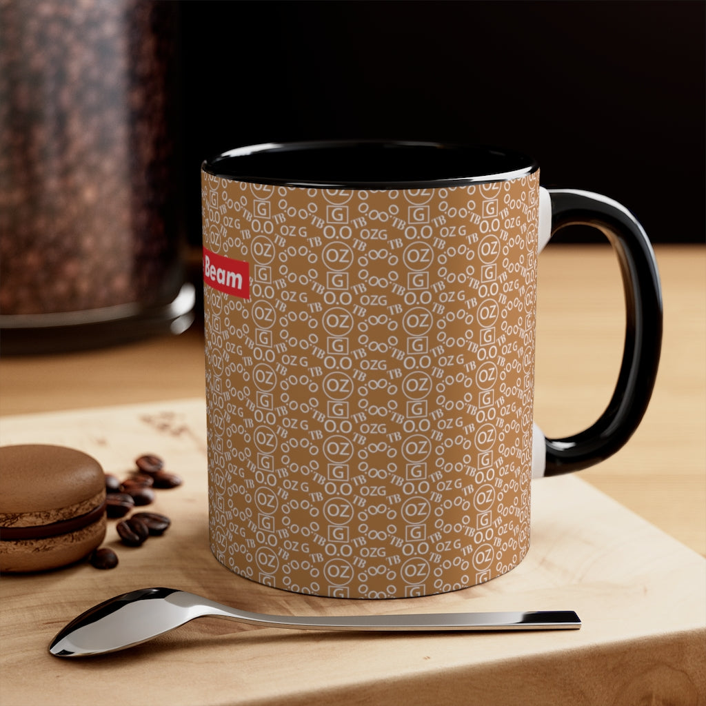 Light Brown Triple Beam Accent Mug