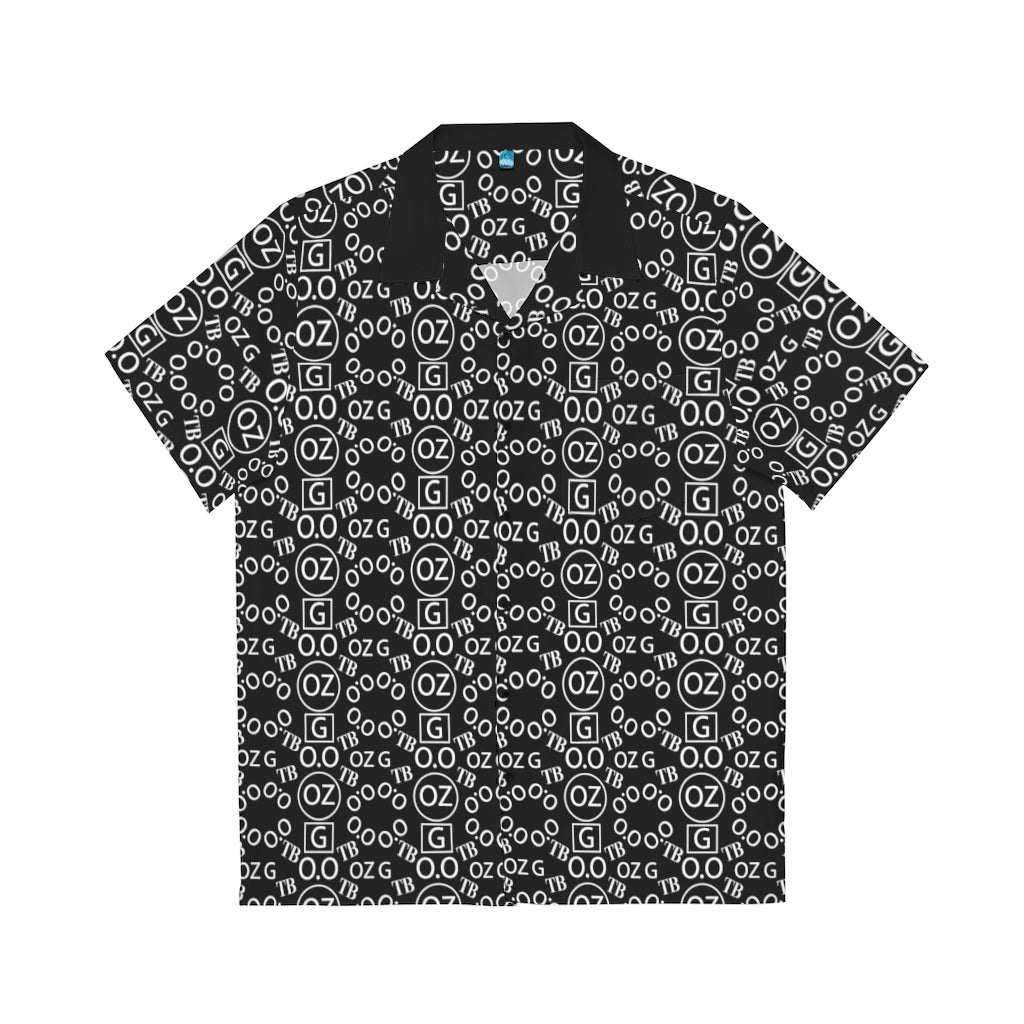 Black Triple Beam Men's Hawaiian Shirt