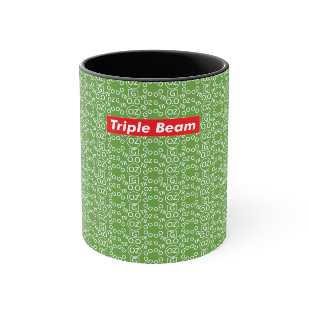 Green Triple Beam Accent Mug