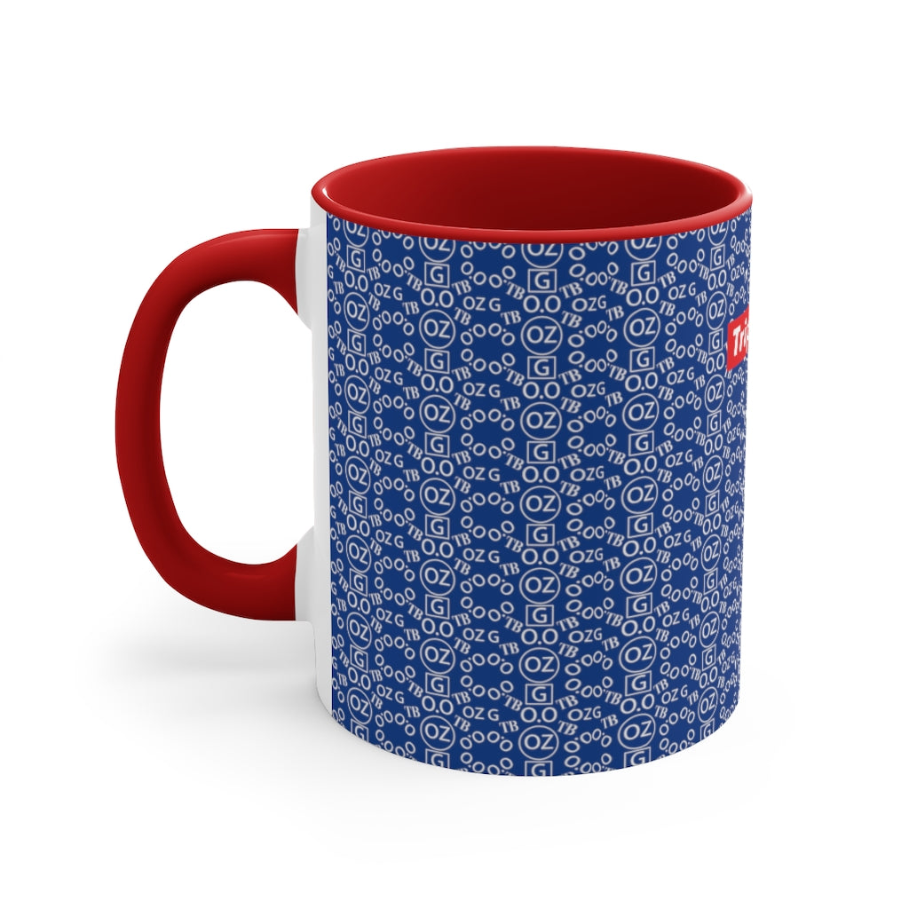 Dark Blue Triple Beam Accent Mug