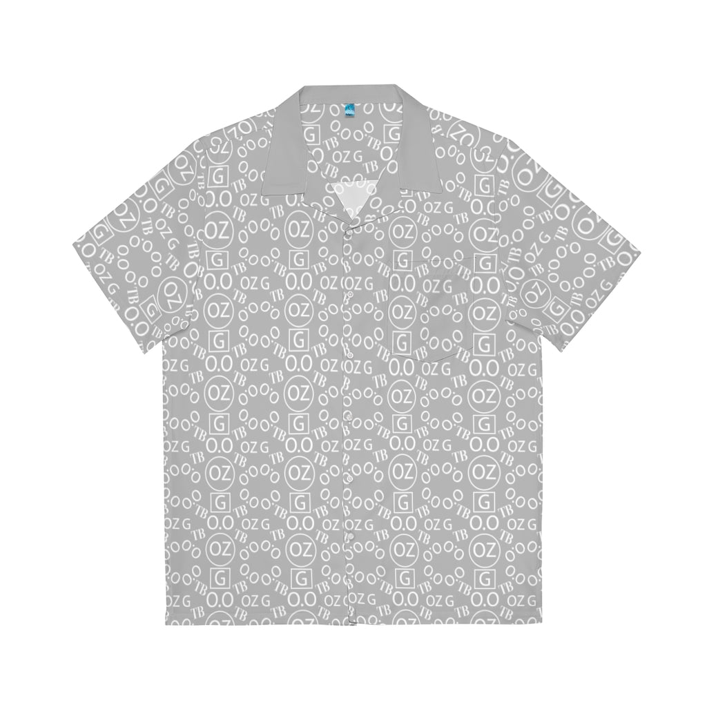 Light Grey Triple Beam Men's Hawaiian Shirt