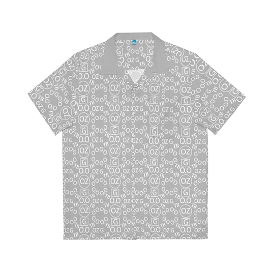 Light Grey Triple Beam Men's Hawaiian Shirt