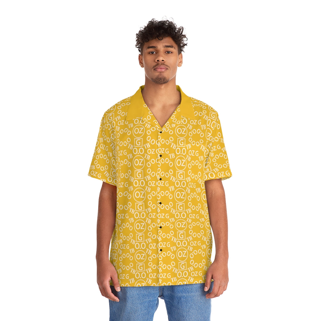 Yellow Triple Beam Men's Hawaiian Shirt