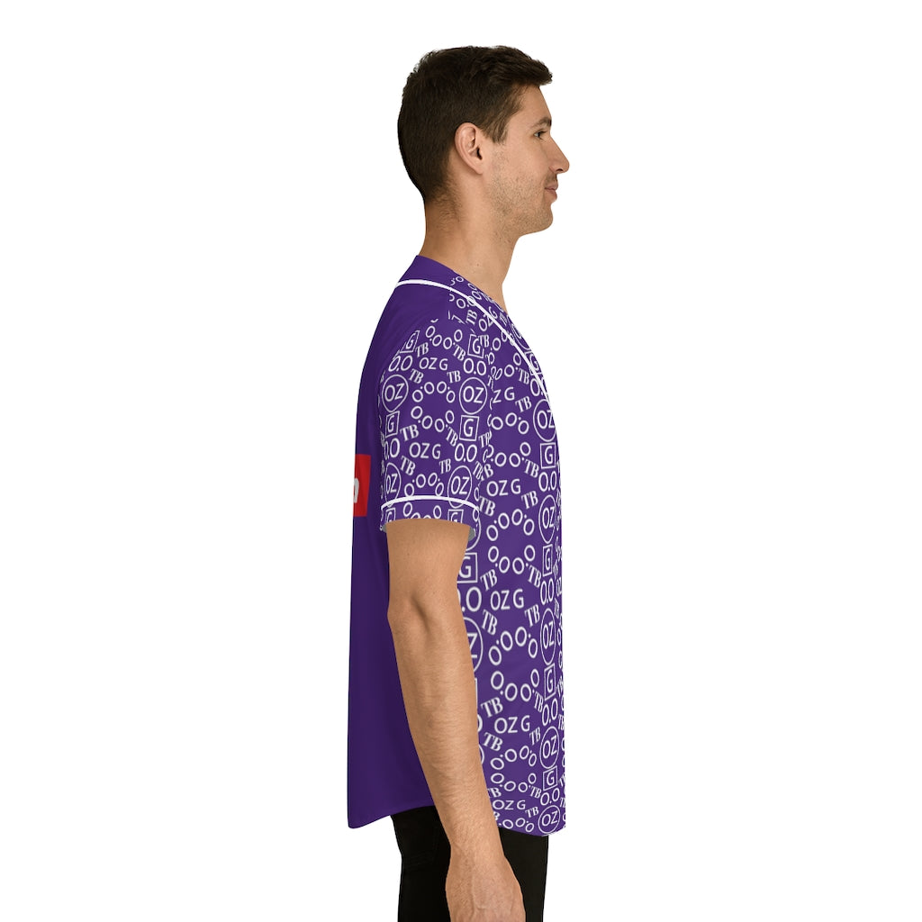 Purple Triple Beam Men's Baseball Jersey