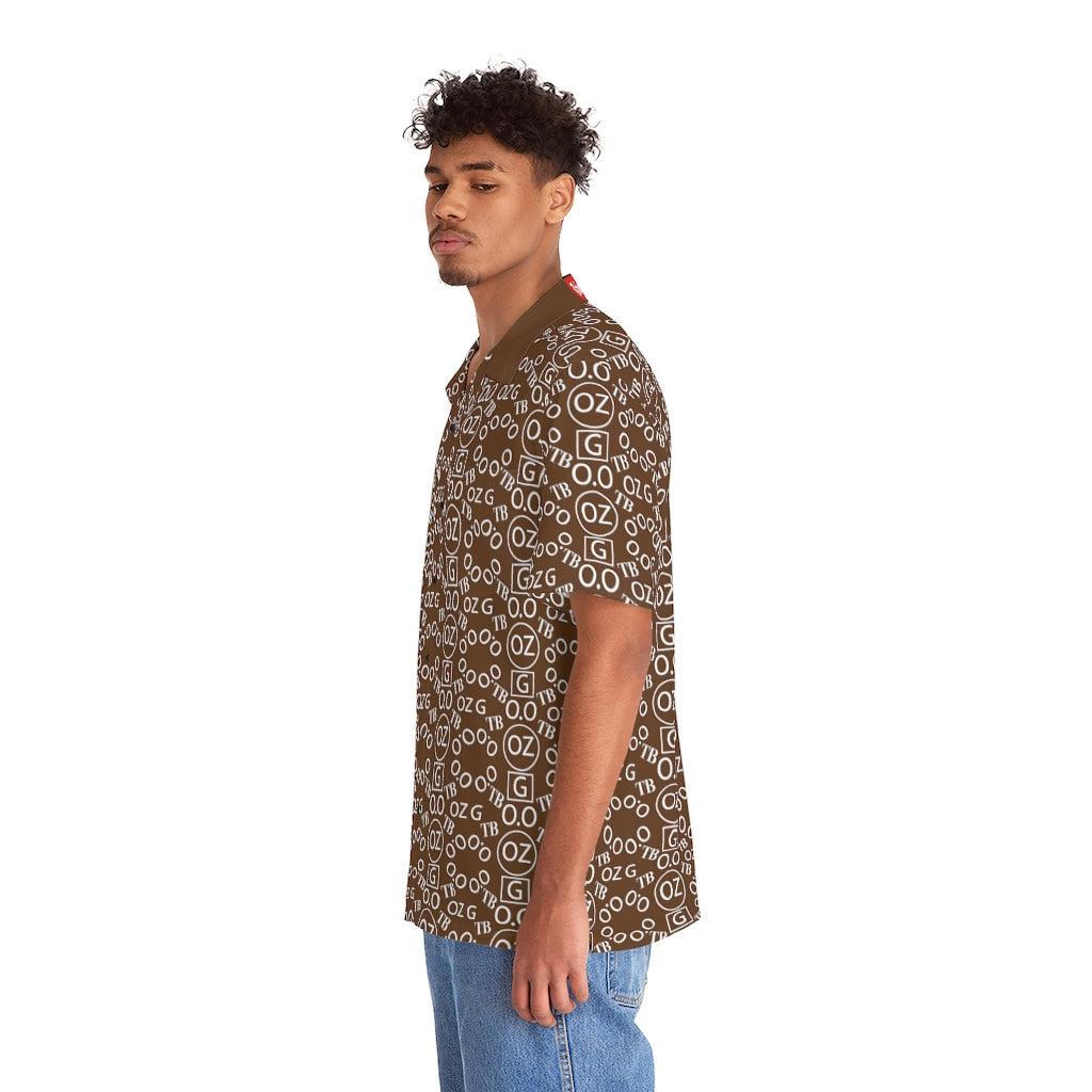 Brown Triple Beam Men's Hawaiian Shirt