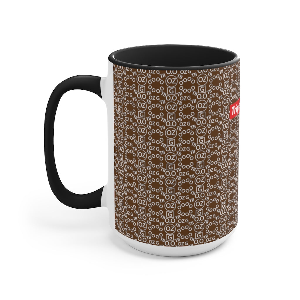 Brown Triple Beam Accent Mug